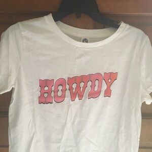 White 'Howdy' Kids T-Shirt